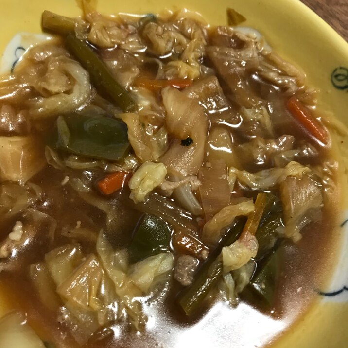 白菜と豚肉の焼肉のたれ煮